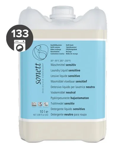 Sonett Gel detergente liquido universale per bucato bianco e colorato Sensitive 10 l