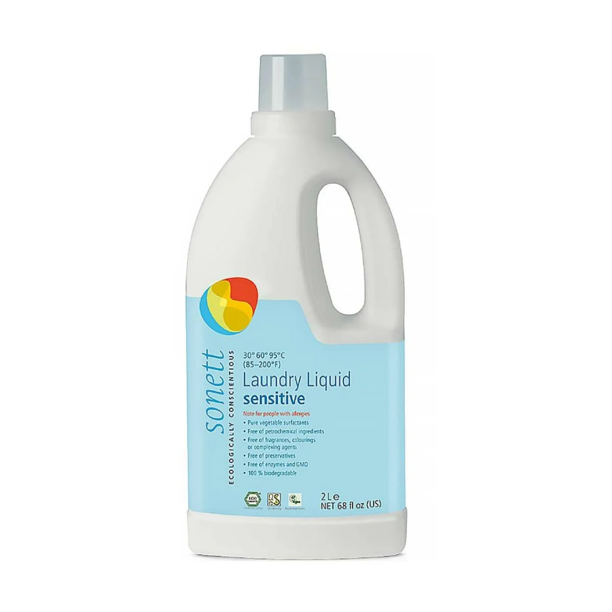 Sonett Gel detergente liquido universale per bucato bianco e colorato Sensitive 10 l