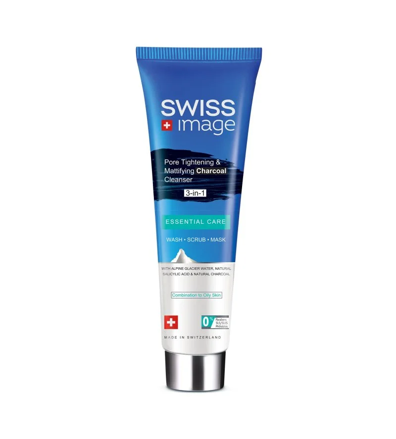 Image Essential Care Gel detergente multifunzionale 3 in 1 al carbone attivo, astringente e opacizzante 100 ml