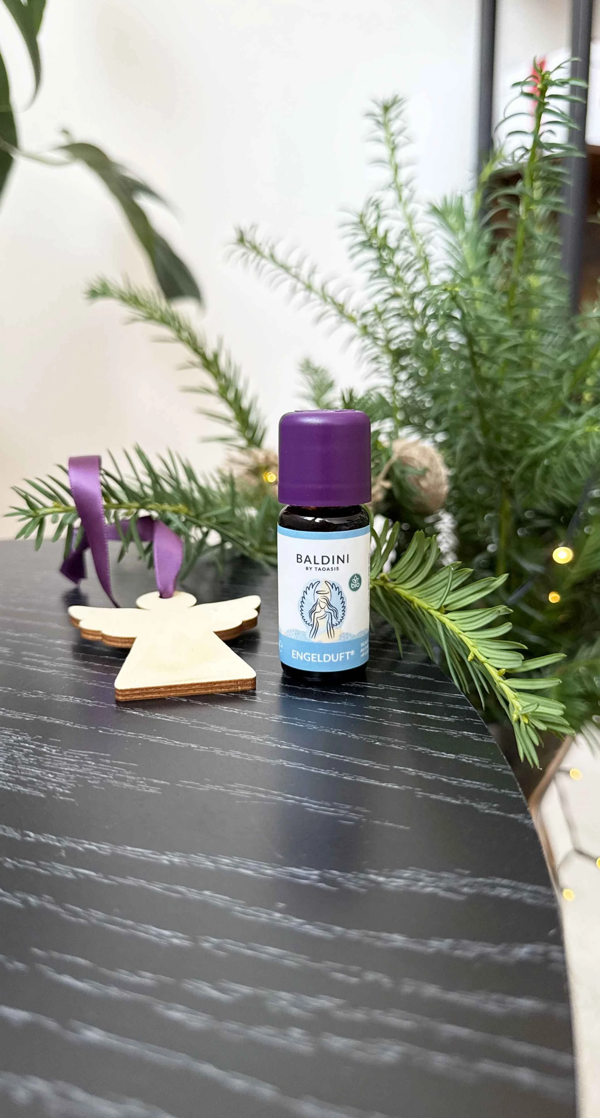 Taoasis Baldini Aroma mini set Angel Scent BIO (10 ml) - targhetta in legno come diffusore