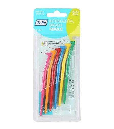 Angle scovolini interdentali assortiti 6 pezzi