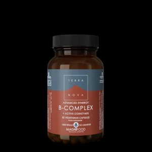 Terranova Health Advanced Synergy Complesso vitaminico B (50 capsule) - arricchito con erbe e adattogeni