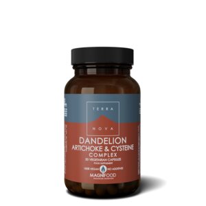 Complesso di Tarassaco, Carciofo e Cisteina con tarassaco e carciofo (50 capsule) - sostiene la detossificazione e la normale funzionalità del fegato