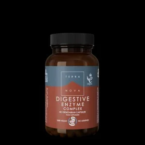 Terranova Health Complesso di enzimi digestivi (50 capsule) - arricchito con finocchio, zenzero e carciofo