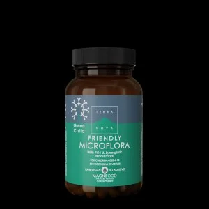 Terranova Health Green Child Friendly Microflora (50 capsule) - adatto ai bambini dai 4 ai 12 anni