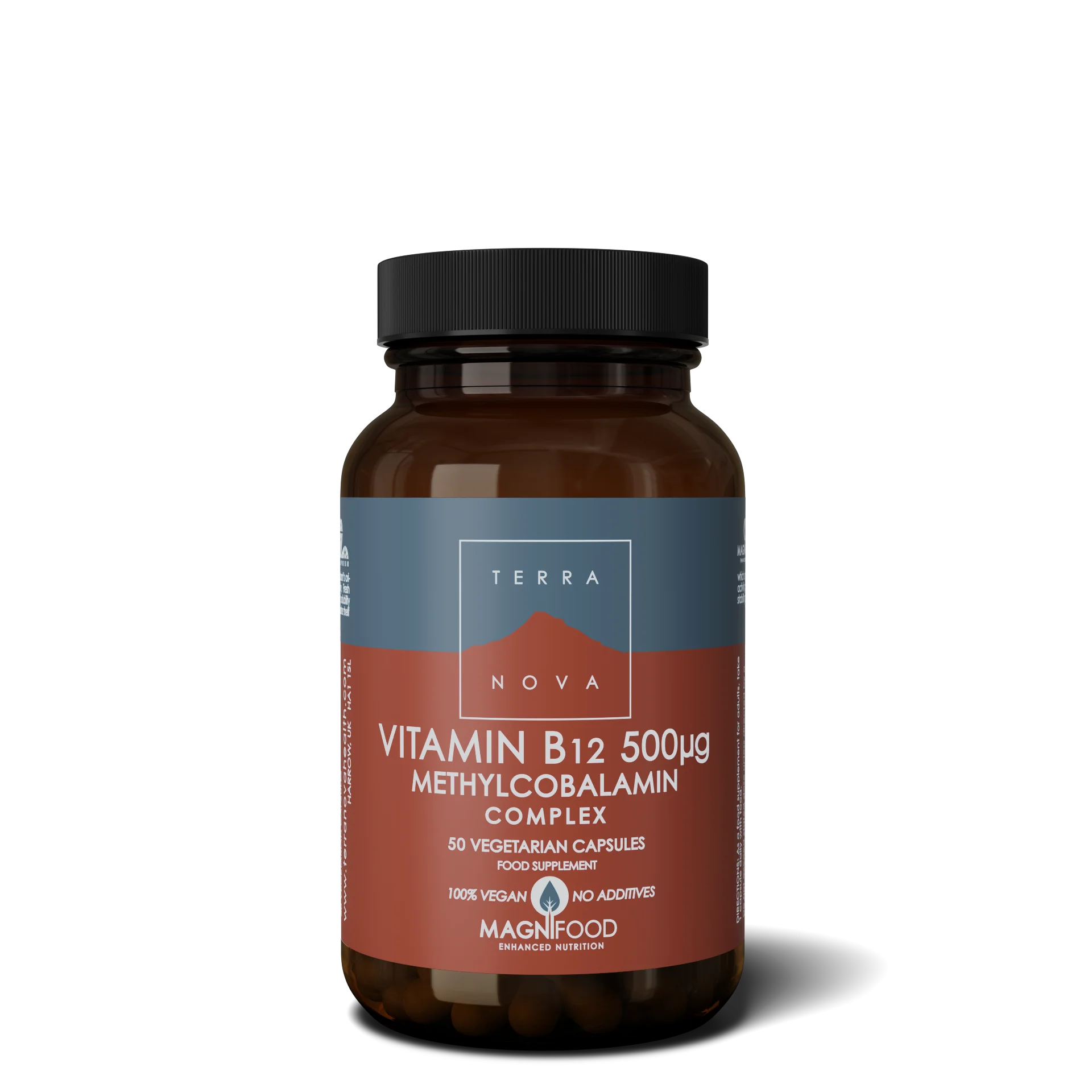 Terranova Health Vitamina B12 (Metilcobalamina) 500 µg Complesso (50 capsule) - si assorbe bene