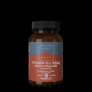 Terranova Health Vitamina B12 (Metilcobalamina) 500 µg Complesso (50 capsule) - si assorbe bene