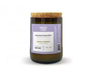 The Greatest Candle in the World The Greatest Candle Candela in bottiglia di vino (170 g) - lavanda selvatica - durata circa 50 ore