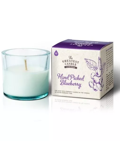 The Greatest Candle in the World Candela profumata in vetro (75 g) - mirtilli