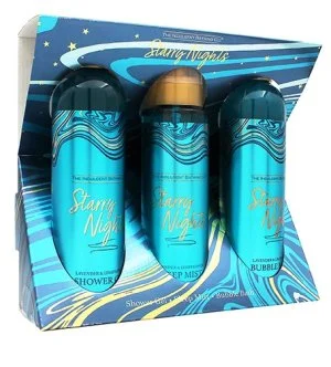 The Indulgent Bathing Co. Starry Nights cofanetto regalo gel doccia 240 ml + schiuma da bagno 240 ml + spray per cuscino