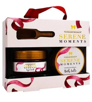 The Indulgent Bathing Co. Serene Moments set regalo scrub corpo 135 g + sale da bagno 105 g