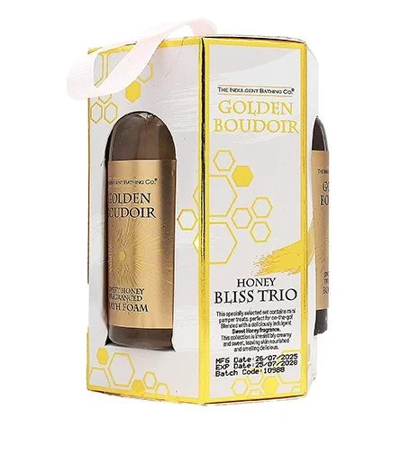 Golden Boudoir cofanetto regalo gel doccia 60 ml + schiuma da bagno 60 ml + latte corpo