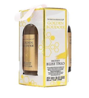 The Indulgent Bathing Co. Golden Boudoir cofanetto regalo gel doccia 60 ml + schiuma da bagno 60 ml + latte corpo
