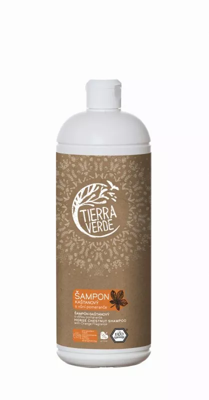 Tierra Verde Shampoo alla castagna per rafforzare i capelli con arancia (1 l)