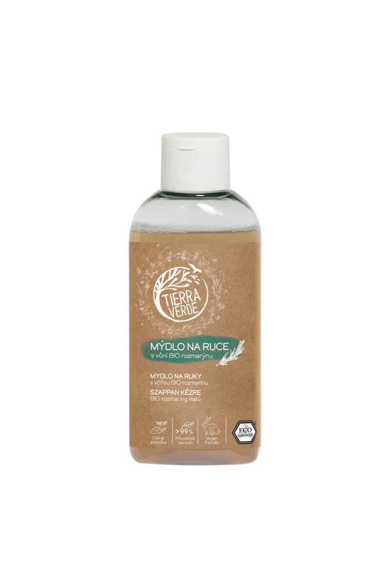 Tierra Verde Sapone liquido per le mani - BIO Rosmarino 100 ml - con piantaggine bio ceca