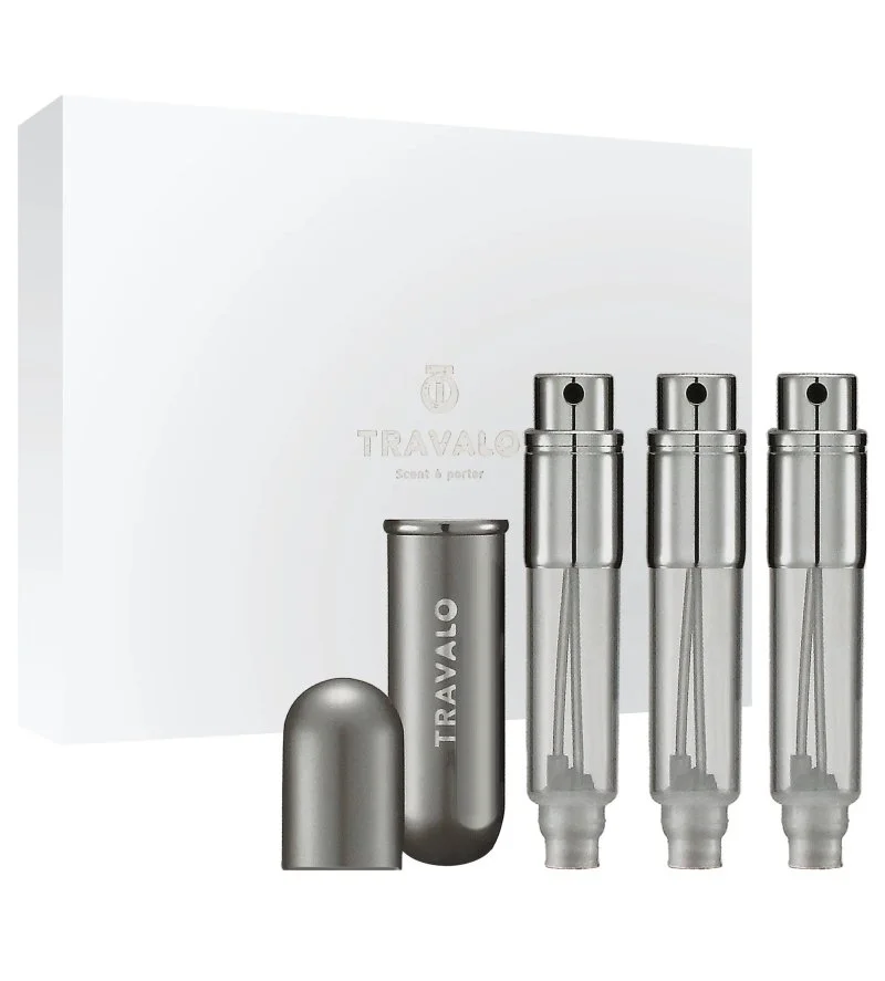 Classic atomizzatore ricaricabile per profumo 3x5 ml Titanio