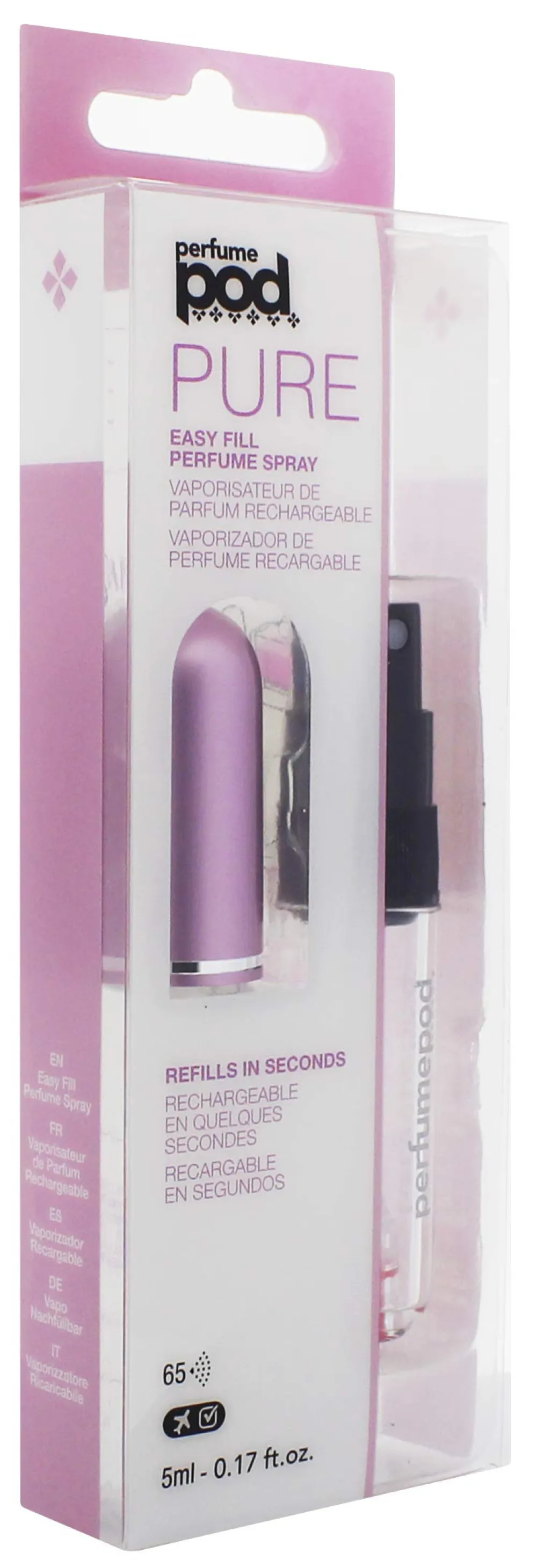 Perfume Pod Pure nebulizzatore ricaricabile per profumi Rosa 5 ml 5 ml rosa