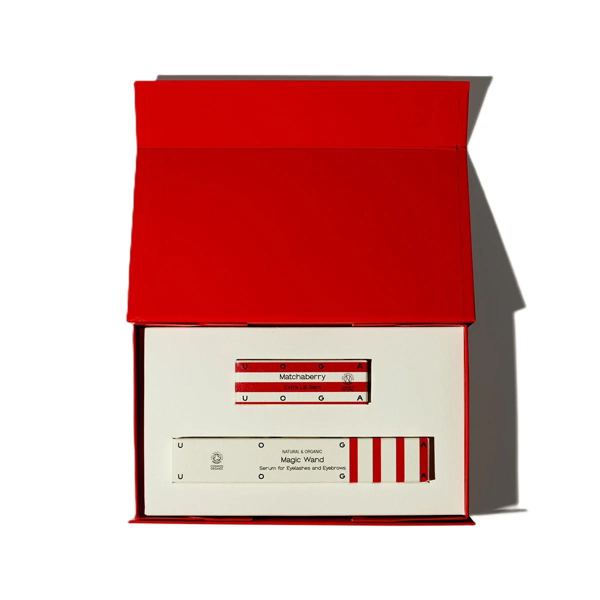 Uoga Uoga Set regalo Trattamento intensivo per labbra, ciglia & sopracciglia Magic set - siero per ciglia e sopracciglia e balsamo labbra