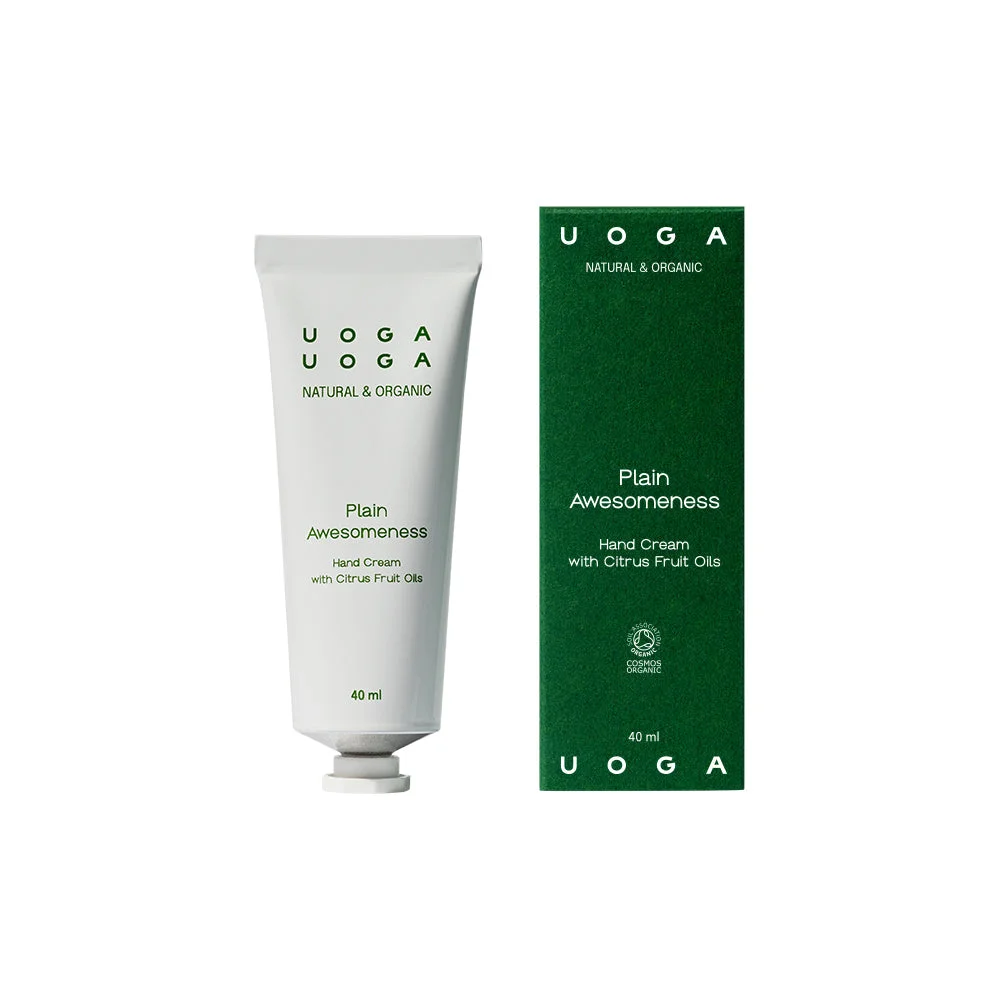 Uoga Uoga Crema idratante per le mani Plain Awesomeness BIO (40 ml) - con una fresca fragranza agrumata