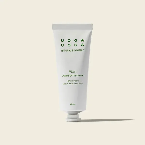 Uoga Uoga Crema idratante per le mani Plain Awesomeness BIO (40 ml) - con una fresca fragranza agrumata