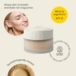 Uoga Uoga Fondotinta minerale in polvere con ambra (10 g) 636 Strawberry and Snow - leggero, naturale, SPF 15