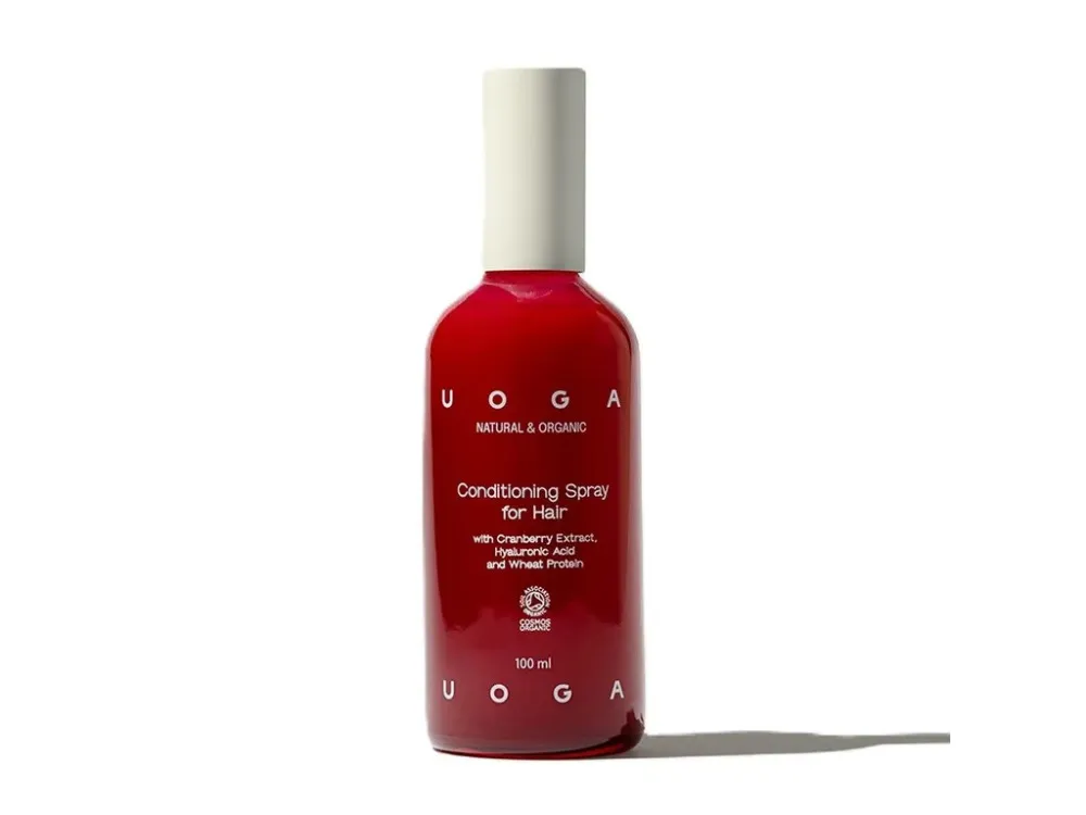 Uoga Uoga Balsamo spray rigenerante con mirtilli rossi e proteine BIO (100 ml) - per districare facilmente e donare lucentezza ai capelli