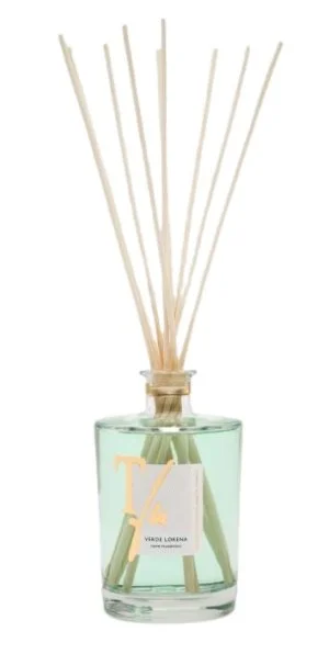 VERDE LORENA BASTONCINI ML.500 PROFUMO PER AMBIENTI - TFU (inclusi 10 bastoncini in bambù naturale cm.36)