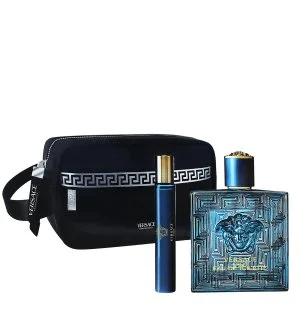 Versace Eros set regalo + acqua da toilette 10 ml + pochette cosmetica acqua da toilette da uomo