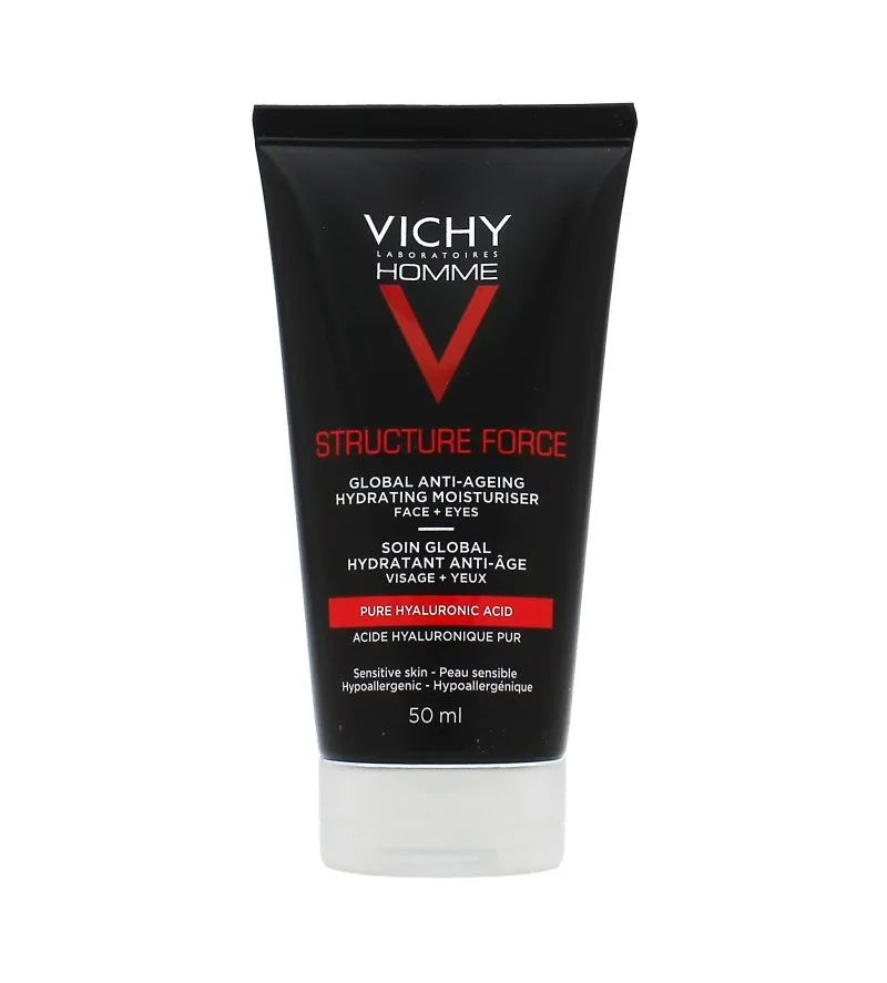 Homme Structure Force Idratante Anti-Età crema antirughe rassodante con acido ialuronico per uomo 50 ml