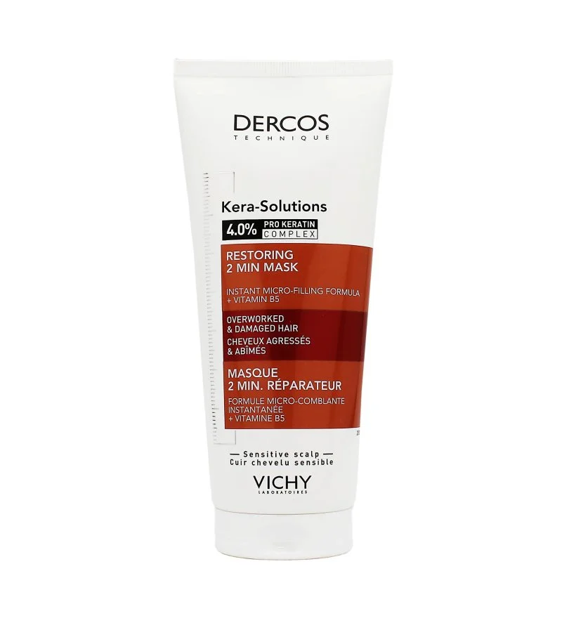 Dercos Kera-Solutions Restoring 2 Min Mask maschera rigenerante per capelli secchi e danneggiati 200 ml