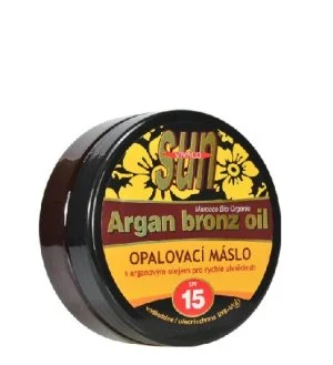 Vivaco SUN Argan Bronz Oil burro solare con olio di argan bio SPF 15