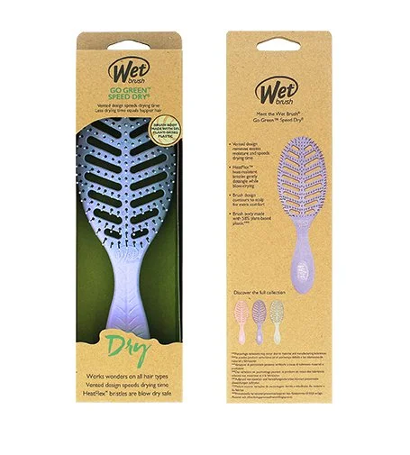 Go Green Speed Dry spazzola per capelli viola