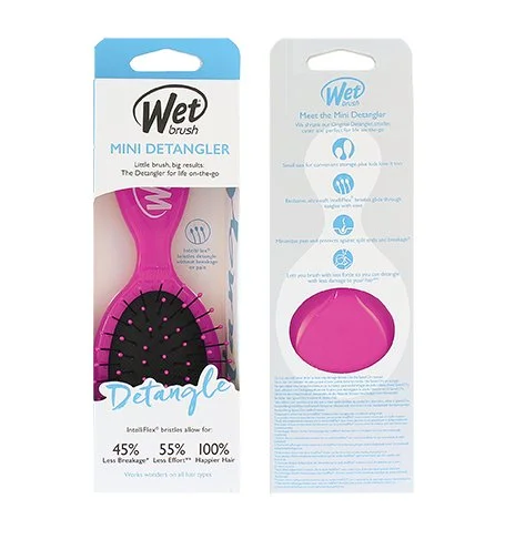 Mini Detangler spazzola per capelli Rosa
