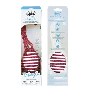 Wet Brush Shower Detangler spazzola per capelli Rosa Glitter