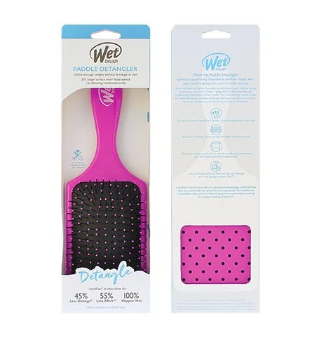 Paddle Detangler spazzola per capelli rosa
