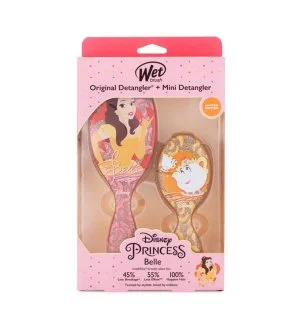 Wet Brush Disney Princess Belle set regalo spazzola per capelli Original Detangler + spazzola per capelli Mini Detangler