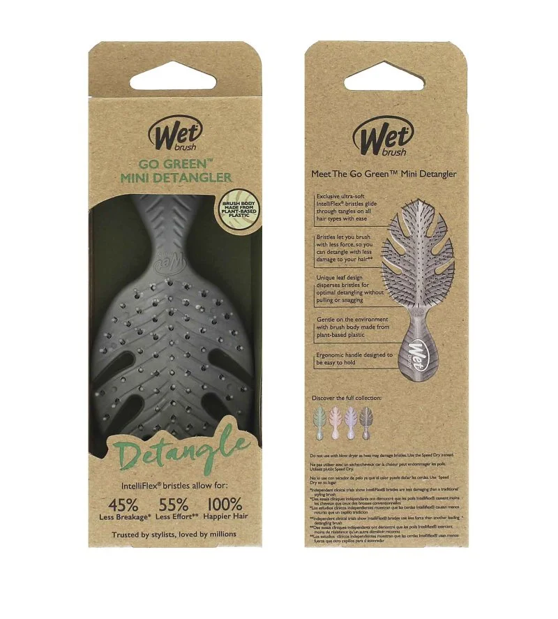 Go Green Mini Detangler spazzola per capelli Grey