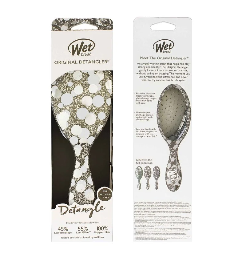 Original Detangler Groovy Disco spazzola per capelli Silver