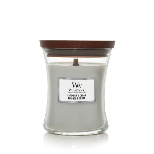 Lavender & Cedar candela profumata con stoppino in legno 275 g