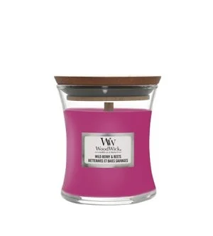 WoodWick Wild Berry & Beets candela profumata con stoppino in legno 85 g