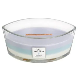 WoodWick Calming Retreat candela profumata con stoppino in legno 453,6 g