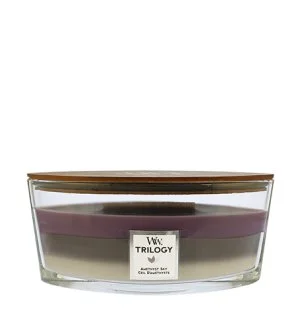 WoodWick Trilogy Amethyst Sky candela profumata con stoppino in legno 453,6 g