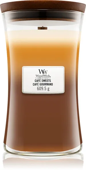 Candela profumata WoodWick Café Sweets con stoppino in legno 609,5 g