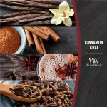 Candela profumata WoodWick Cinnamon Chai con stoppino in legno 609,5 g