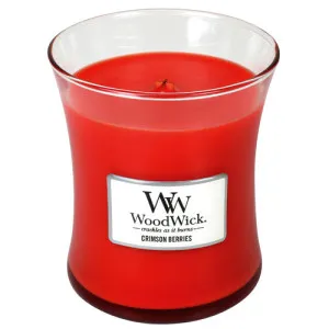 Candela profumata WoodWick Crimson Berries con stoppino in legno 275 g