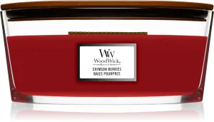 Candela profumata WoodWick Crimson Berries con stoppino in legno 453,6 g