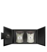 Set regalo WoodWick Fireside, Linen WoodWick Fireside, Linen dárková sada