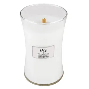 Candela profumata WoodWick Island Coconut con stoppino in legno 609,5 g