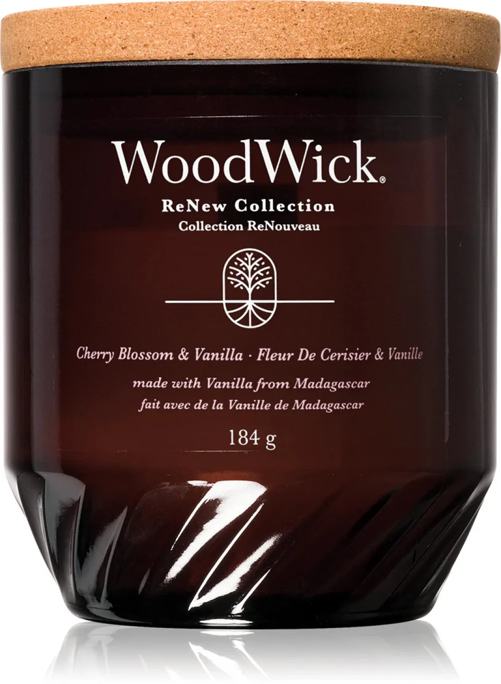 Candela grande WoodWick ReNew Cherry Blossom & Vanilla 368 g