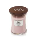 Candela profumata WoodWick Rosewood con stoppino in legno 275 g